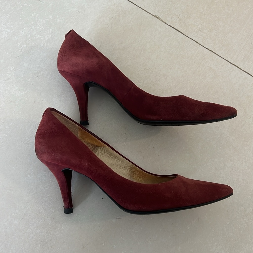 Michael Kors suede merlot color